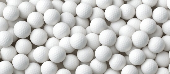 Golf ball stack background. Top and flat view, can be used for web background or golf sports.