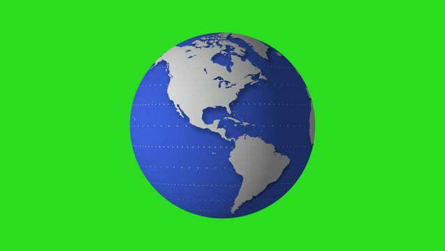 Earth globe green screen loop animation world map earth earth globe animated chroma key
