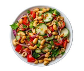 Peanut salad isolated on transparent background