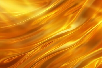 Vibrant Gold Silk Flow, Intense Golden Textile Waves, Sumptuous Background with Copy Space - obrazy, fototapety, plakaty