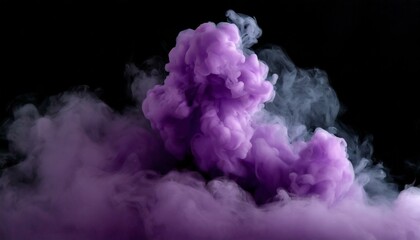ai generative of a purple smoke and clouds with dark backgrounds