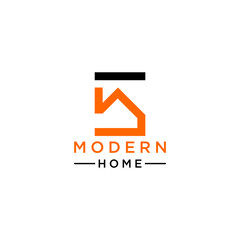 Logo lettering 5 for home. Logo design of Number Five in vector for construction, home, real estate, building, property. Minimal awesome trendy professional logo design template. 