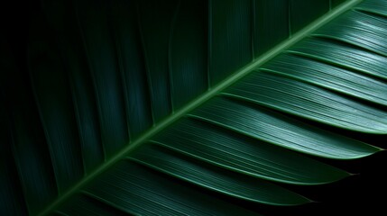 dark green coconut leaf background