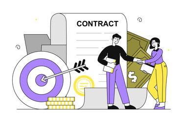 People with contract vector linear