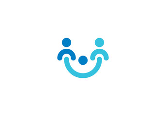 person smile happy health care logo design