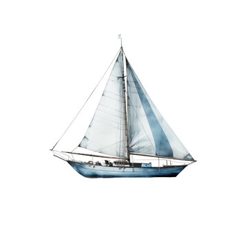Sailboat isolated on transparent background