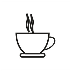 coffe mug vector icon line template