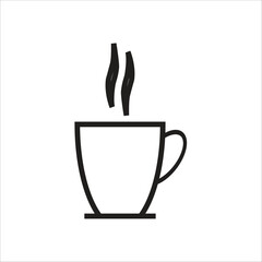 coffe mug vector icon line template