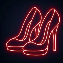 Neon Red Heels