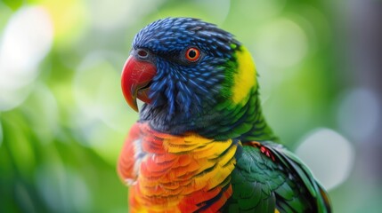 Parrot close-up. AI generative.