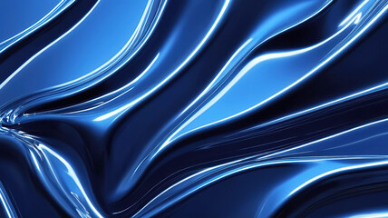 Liquid dark blue color abstract background metallic aluminum foil 