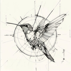 vector, drawing, bird, sketch, illustration, art, design, animal, nature, tree, fish, ink, black, vintage, wings, pattern