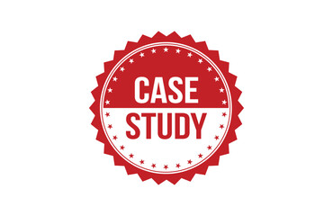 Case study red ribbon label banner. Open available now sign or Case study tag.