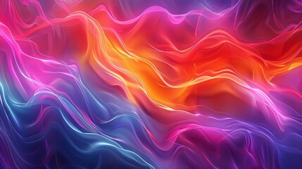 Obraz premium abstract colorful background with bright neon waves vibrant gradient texture digital art