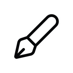 Simple Pen icon. The icon can be used for websites, print templates, presentation templates, illustrations, etc