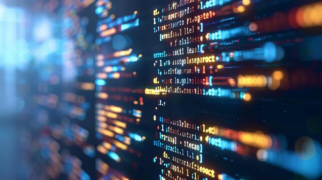 abstract programming code technology background software development concept