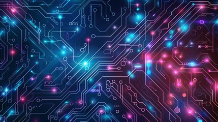 Obraz premium abstract technology background intricate circuit board pattern futuristic cyber concept illustration