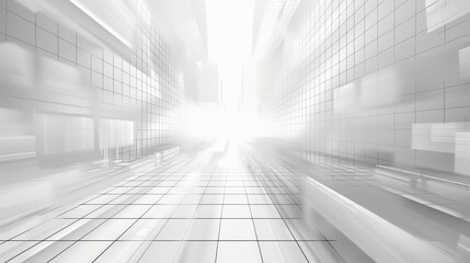 abstract white and gray gradient background with perspective grid futuristic digital illustration
