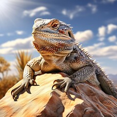 Obraz premium iguana on a rock
