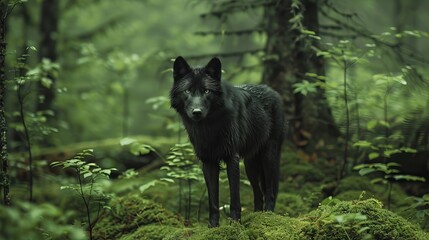 Fototapeta premium A wolf in the nature