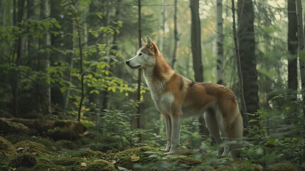 Naklejka na ściany i meble A wolf in the nature