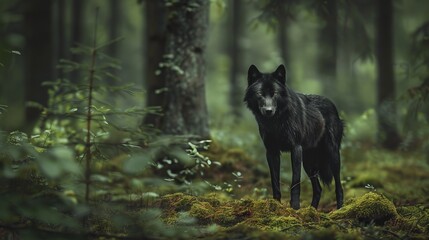 A wolf in the nature
