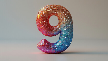 Glitter Number 9
