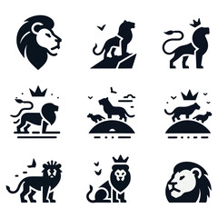 Lion icon set