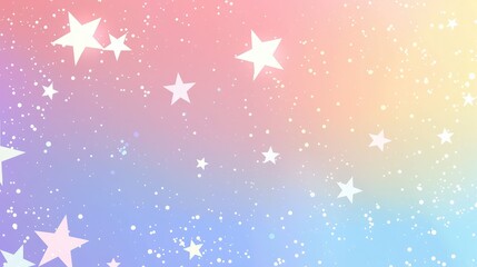 Gradient background. In a minimalistic pastel style with various white stars. Suitable as a cover, wallpaper design for social networks.