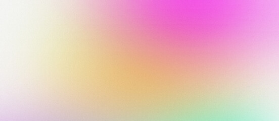 Pink Yellow Green Rainbow, Shine Bright Glow and Light Abstract Background, Noise Grainy Texture Grungy Rough Gradient Colors, Simple Minimalist, Empty Space Template