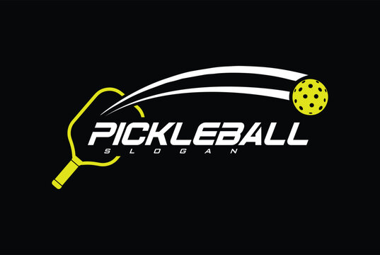 pickleball logo vector graphic for any business especially for sport team, club, community.