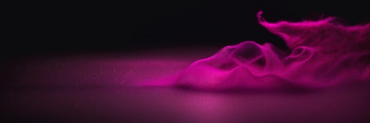 pink and purple soft spotlight on plain black background from Generative AI - obrazy, fototapety, plakaty