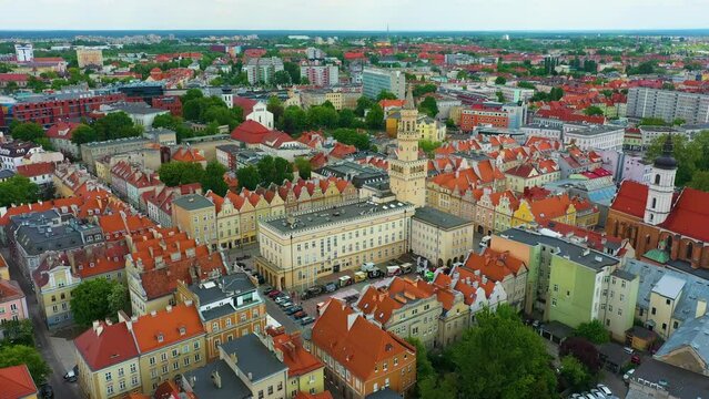 Main Square Opole Rynek Ratusz Aerial View Poland