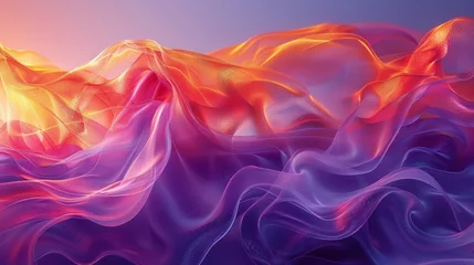 Foto op Aluminium Liquid Flowing Colorful Silk Texture Background. Abstract Colors Creative Wallpaper. © Creative Journey