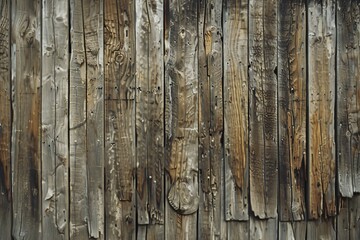 Close-up of weathered wooden planks with natural patterns and textures, perfect for rustic background.

