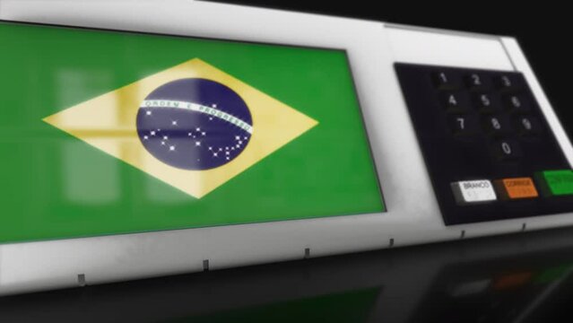 Urna eletr&ocirc;nica brasileira para elei&ccedil;&otilde;es e voto