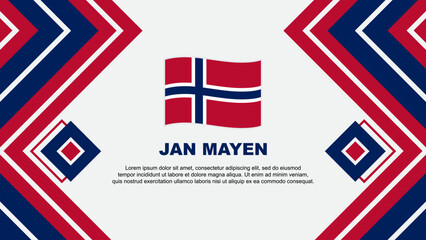 Jan Mayen Flag Abstract Background Design Template. Jan Mayen Independence Day Banner Wallpaper Vector Illustration. Jan Mayen Design