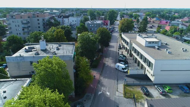 Shops Downtown Otwock Sklepy Aerial View Poland