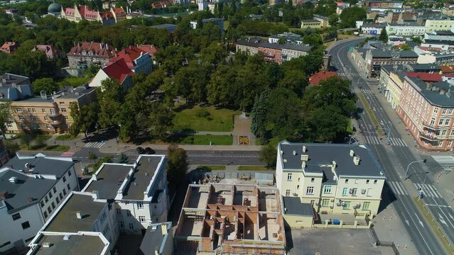 Square Skwer Jana Pawla Inowroclaw Downtown Aerial View Poland
