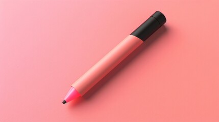 Blank mockup of a highlighter in a unique triangular shape for a comfortable grip and easy highlighting. .