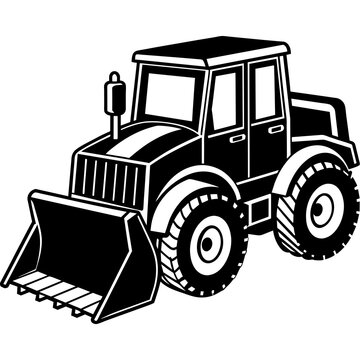 bulldozer ready vector illustration mascot,bulldozer silhouette,vector,icon,svg,characters,Holiday t shirt,black bulldozer drawn trendy logo Vector illustration,bulldozer on a white background,eps,png