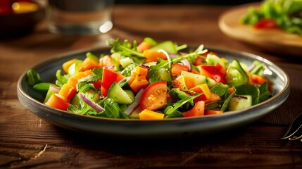 diet meal and salad with vegetables
