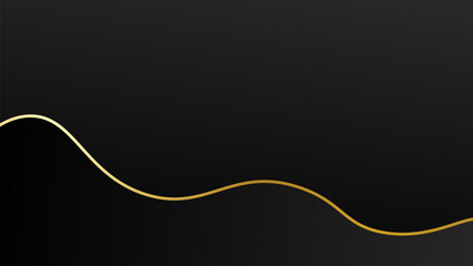 Abstract premium black and gold wavy background