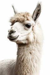Obraz premium Llama, Llamas, Llama Cubs, on White Background