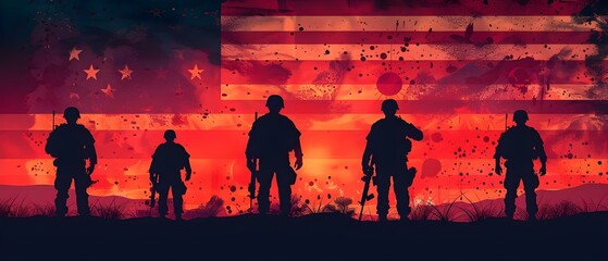 Fototapeta na wymiar Salute to Service: Honoring Heroes on Veterans Day. Concept Veterans, Service, Honor, Heroes, Tribute