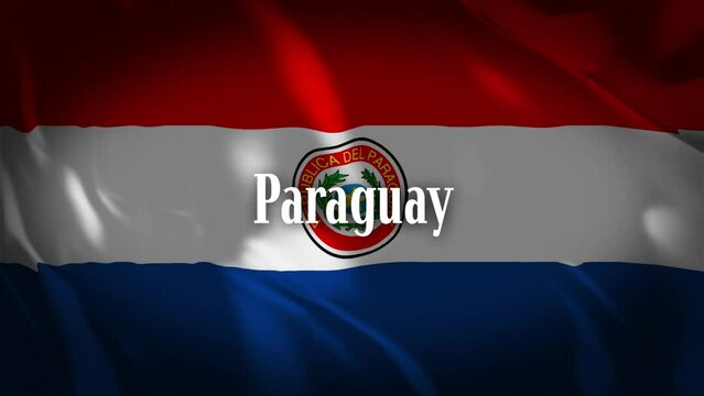 パラグアイの国旗に国名が現れます。