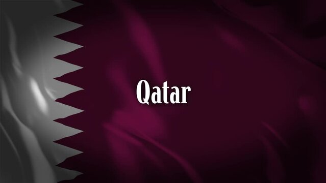 カタールの国旗に国名が現れます。