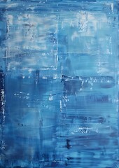 Shades of Blue in a Minimalist Art Painting