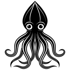 Squed fish mascot,fish silhouette,vector,icon,svg,characters,Holiday t shirt,black Squed drawn trendy logo Vector illustration,christmas fish on a white background,eps,png