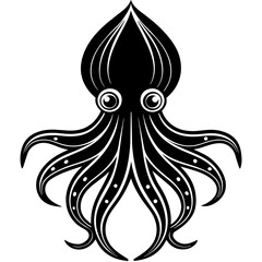 Squed fish mascot,fish silhouette,vector,icon,svg,characters,Holiday t shirt,black Squed drawn trendy logo Vector illustration,christmas fish on a white background,eps,png